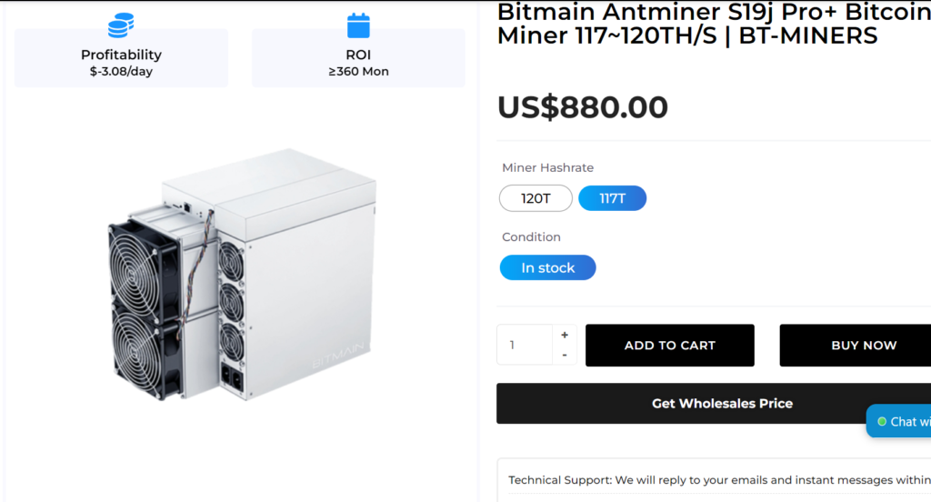 Bitcoin Ant Miner S19J Pro